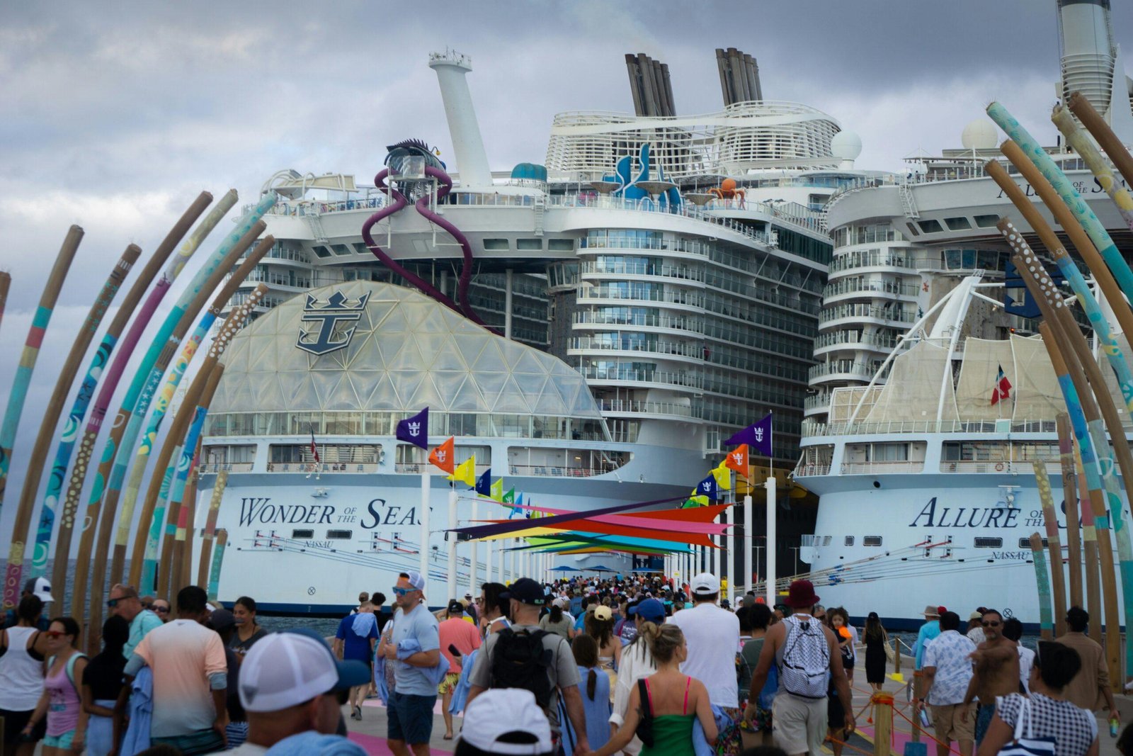 Tour guide explaining historic landmarks during a shore excursion