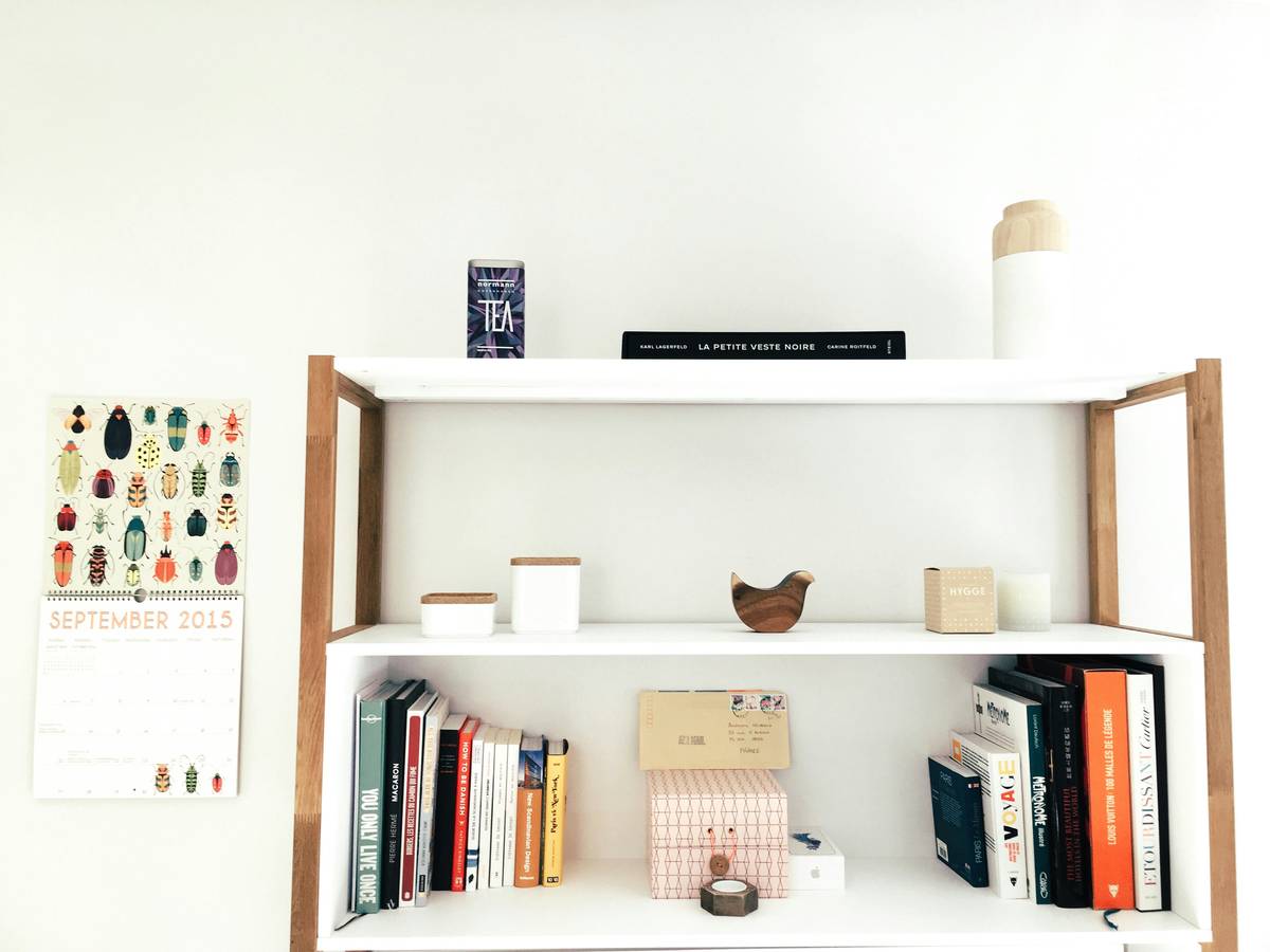 books on shelf