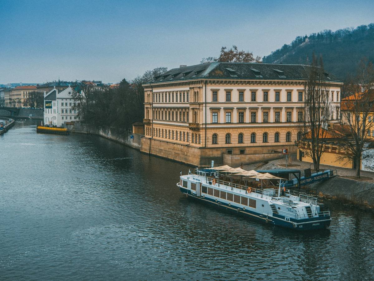 Prague bridge river